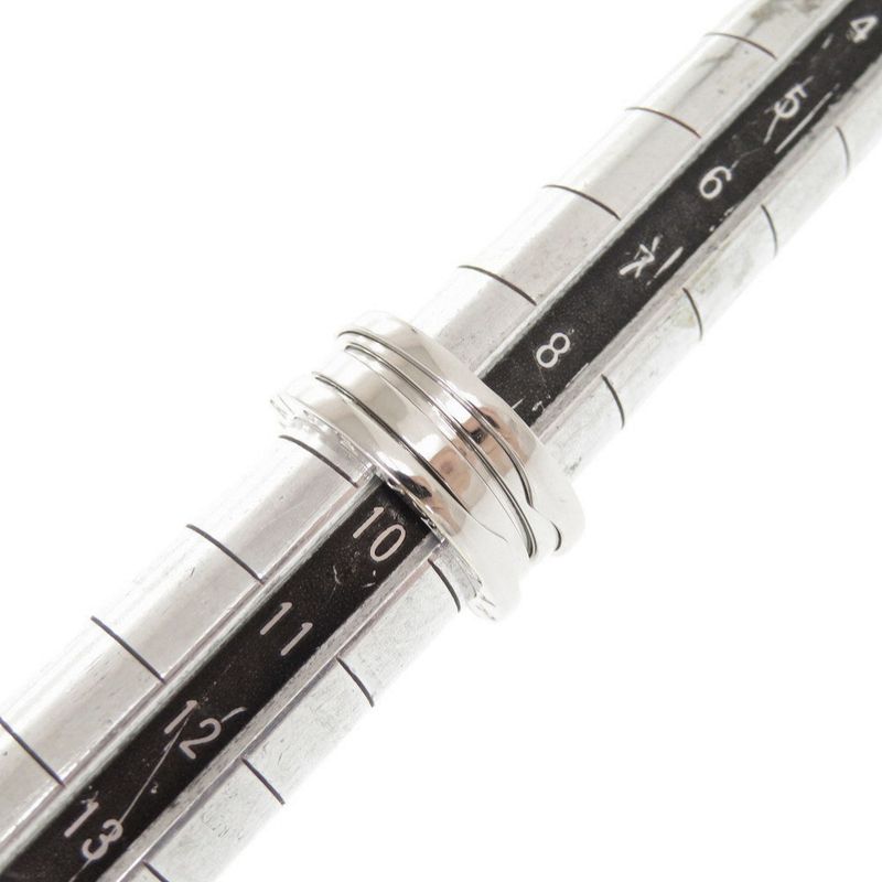 Bulgari B-zero1 3 Band 18K White Gold 750wg #50 White Togo Old Ring Jewelry