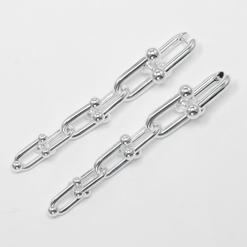 Tiffany & Co Hardware Graduated Links 925 Silver Ladies 22.5g Earrings