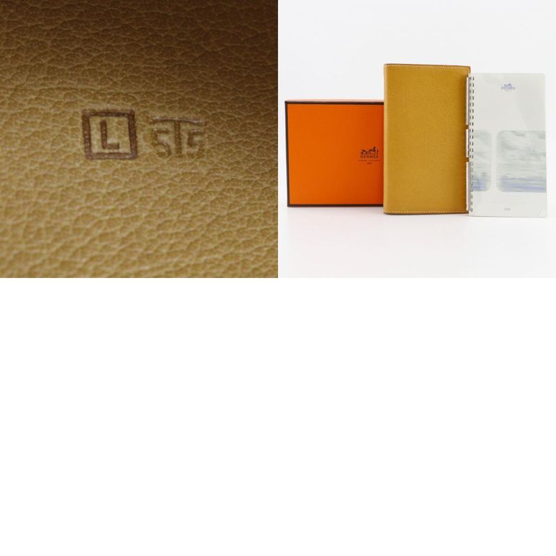 Hermes Agenda Vision Chevre Yellow □L Unisex Notebook Cabas