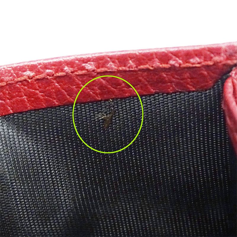 Gucci Wallet Women's Branded Trifold Wallet Petit Marmont Leather Red 523277