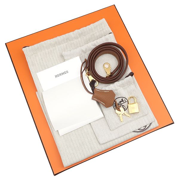 Hermes 2-Way Bag Kelly 25 Inside Sewn Togo Gold Hardware Brown Shoulder K