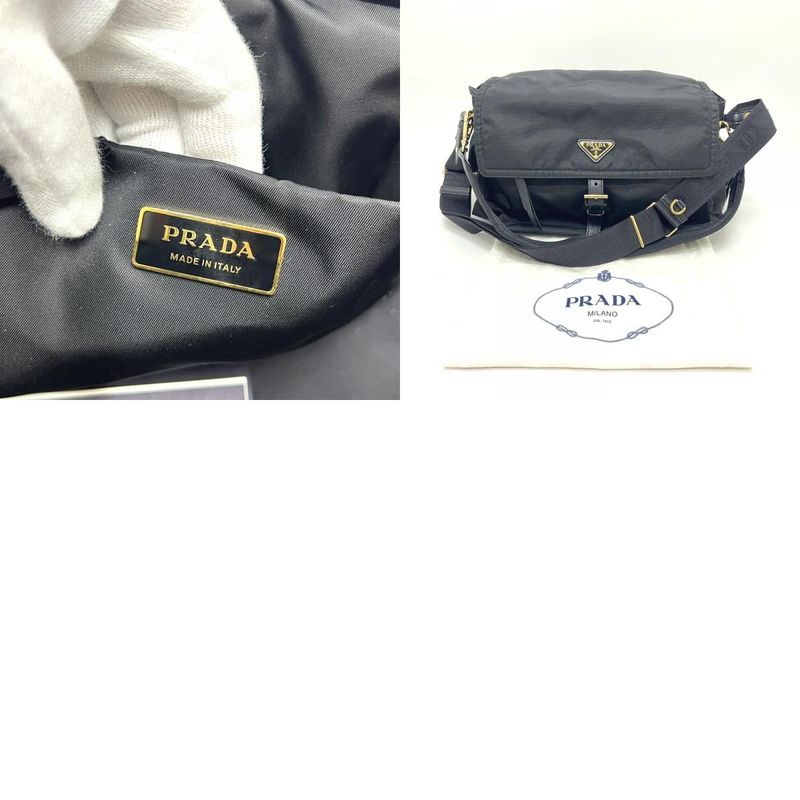 Prada Shoulder Bag Explorer Large Re-nylon 1bd391 Nylon Black
