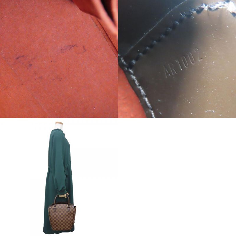 Louis Vuitton Handbags Sariasau N51284 Damier Ebène Brown Gold Hardware LV