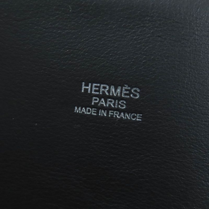 Hermes Bolide 31 Taurillon Clemence Silver Hardware Handbag Black Engraved Y