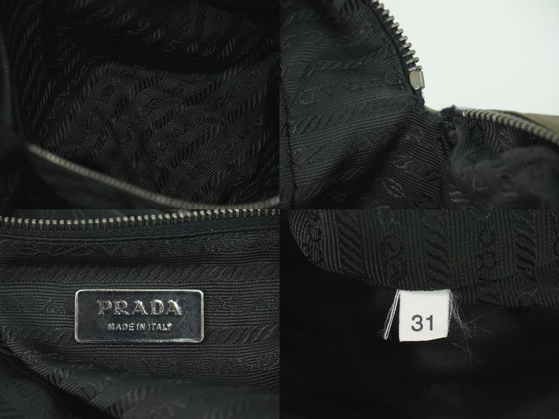 Authentic Prada Nylon Tote Handbag Gray Bag Pre-owned [follow-up Discount