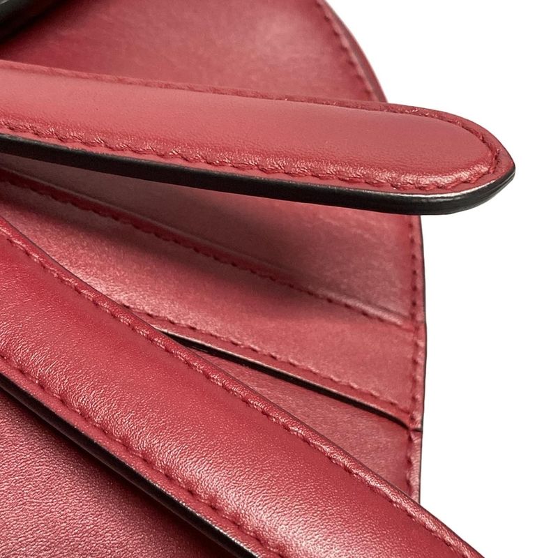 Dior/christian Dior Handbag Saddle Bag Red Leather