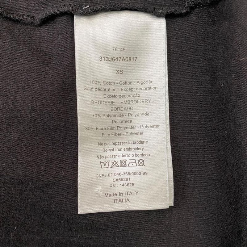 Christian Dior X Erl Collaboration T-Shirt 313j647a0817 Cotton Black Silver