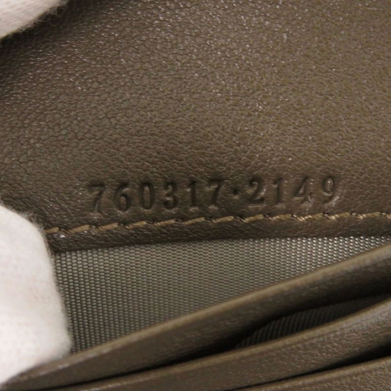 Gucci Blondi 760317 Leather Brown Fold Wallet Brown 1388 Gucci