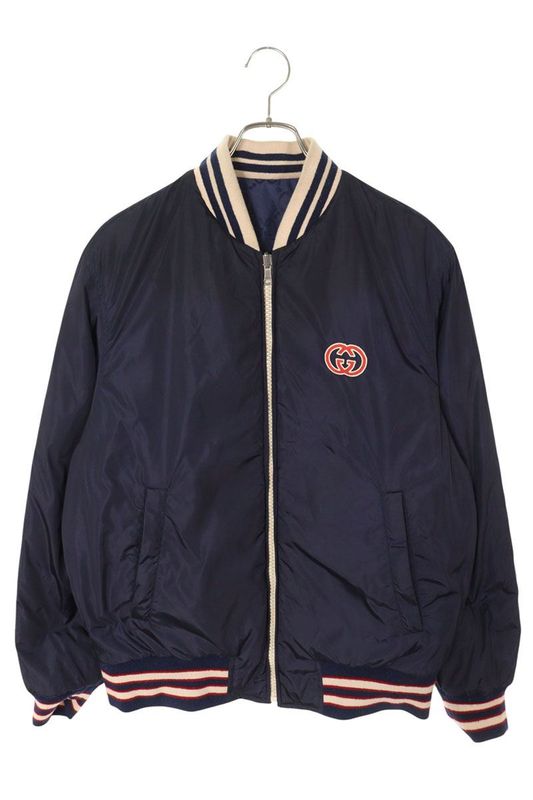 Gucci 770283 Zapa0 GG Reversible Nylon Canvas Blouson Men's 48