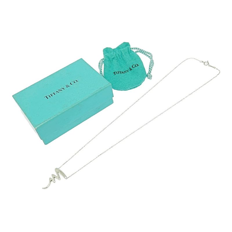 Tiffany & Co Silver Scribble Necklace 2.9g 925 Engraved 491861 Necklace
