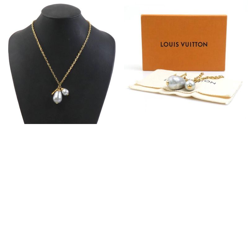 Louis Vuitton Necklace Pendentif Damier Pearl M66322