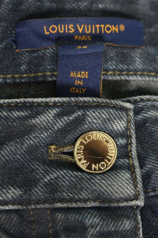 Louis Vuitton 24AW Rw242ww EFY Frjb01 Nautical LV Patch Denim Mini Skirt Women