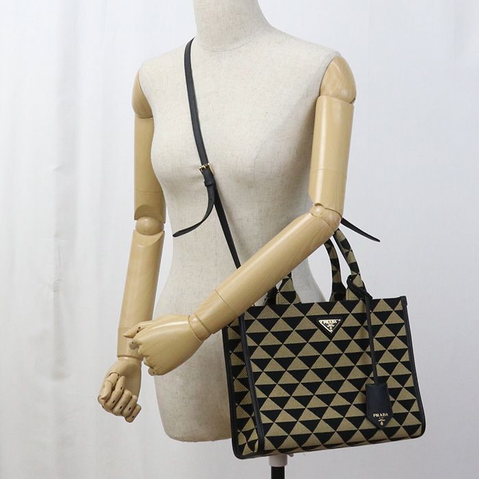 Prada 2WAY 1ba354 Tote Bag Canvas Scuff Deuce