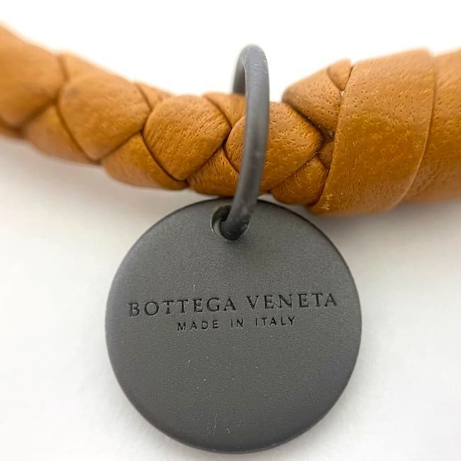 Bottega Veneta Bangle In Camel Brown Intrecciato