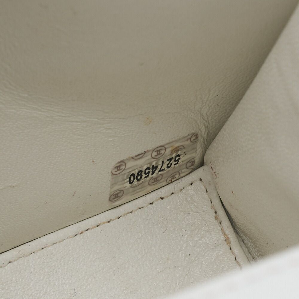 Chanel Handbag Mini Kelly Shape Caviar Skin White With Gold Hardware Ladies Bag