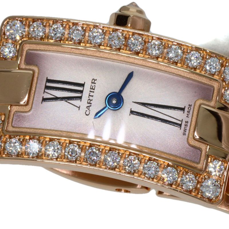 Cartier Wg40023j Ballerina Diamond Watch 18K Pink Gold Diamonds Ladies