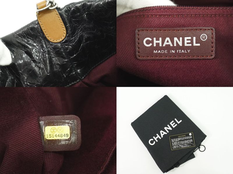 Authentic Chanel In The Mix Coco Mark 2WAY Shoulder Bag Tote Bag Sparkle