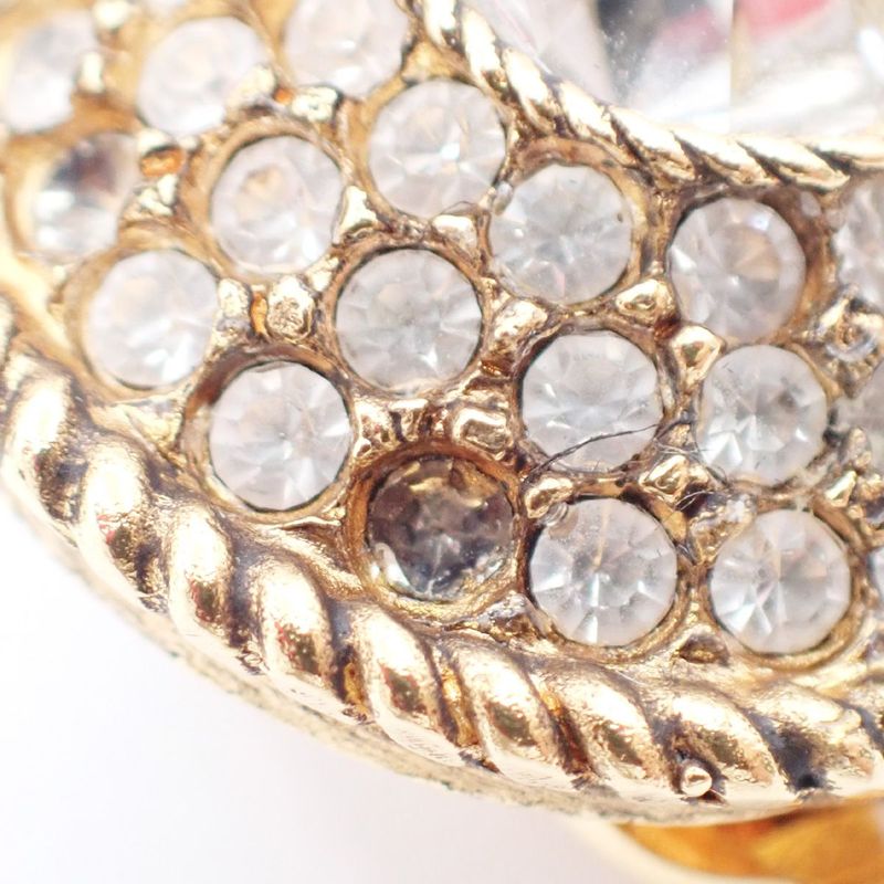 Chanel Ear Ring Stone Gold 63ka993