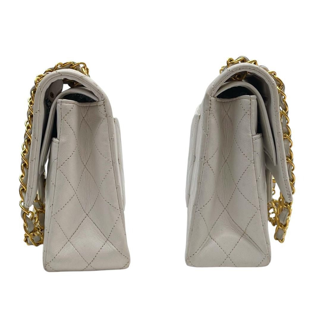 CHANEL 24K Vintage Classic Double Flap Bag Quilted Lambskin Chain Tote
