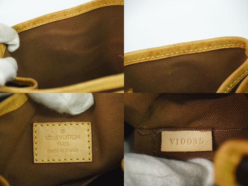 Authentic Louis Vuitton LV Batignolles Monogram Tote Handbag Brown M51156