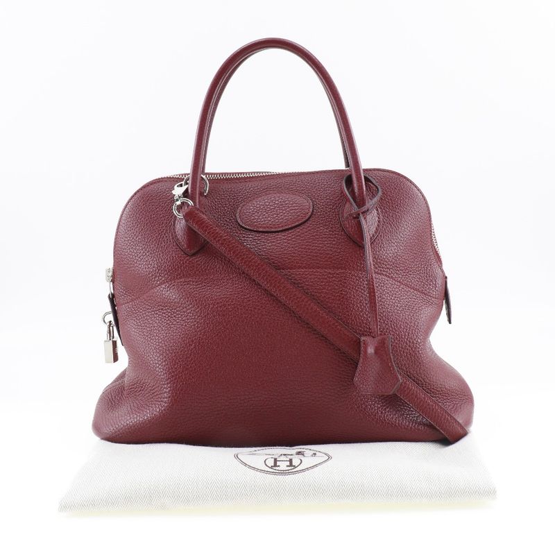 Hermes Bolide 31 029812ck K1 Taurillon Clemence Rouge Grenat X Ladies Handbag
