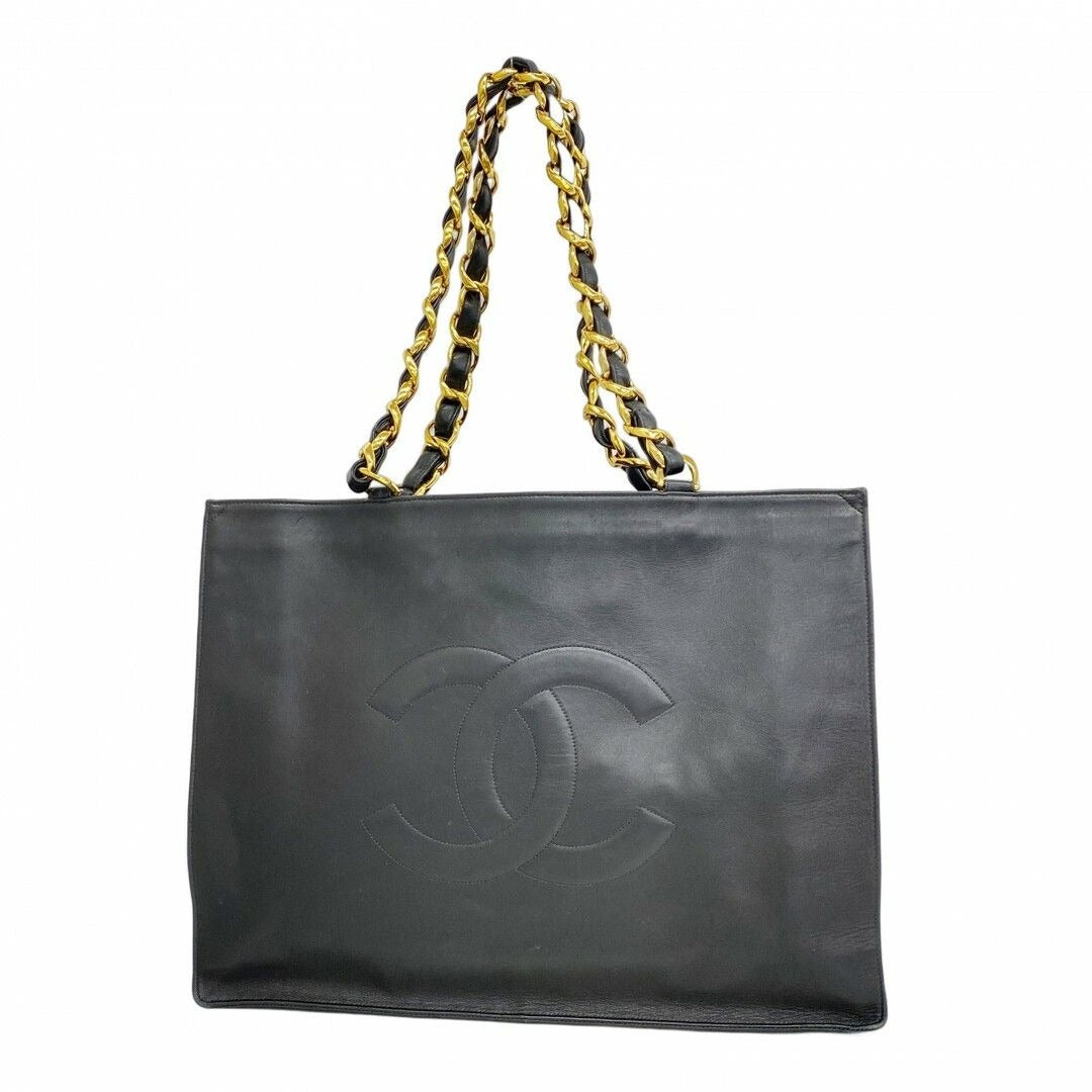 CHANEL Jumbo XL Shopping Tote Timeless Classic Black Lambskin Vintage