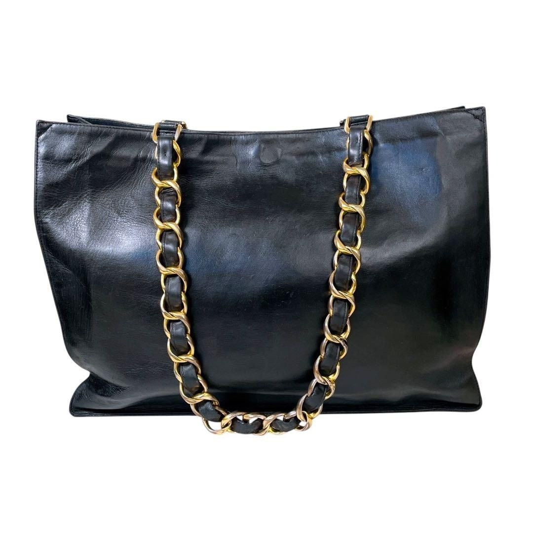 CHANEL Jumbo XL Shopping Tote Timeless Classic Black Lambskin Vintage