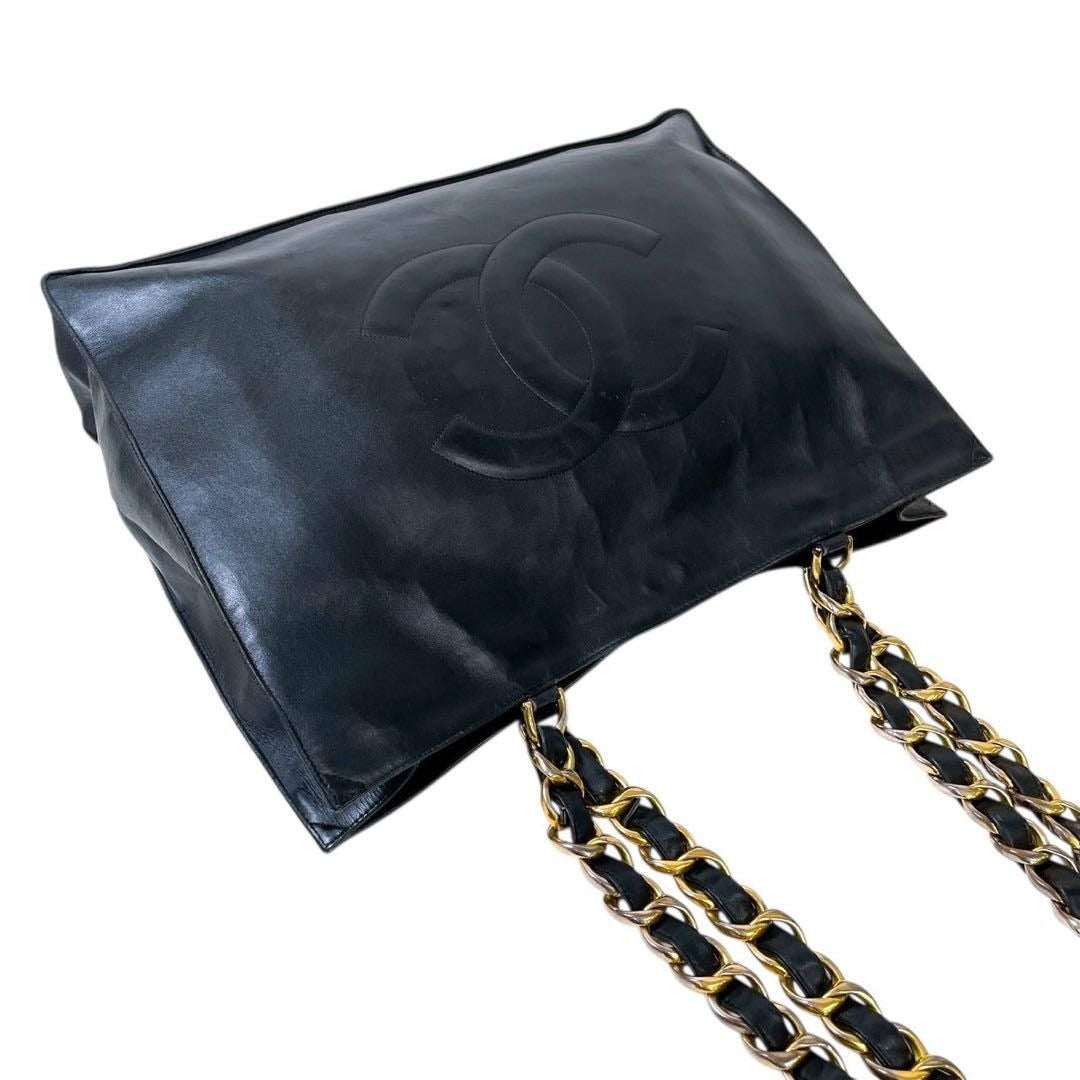 CHANEL Jumbo XL Shopping Tote Timeless Classic Black Lambskin Vintage