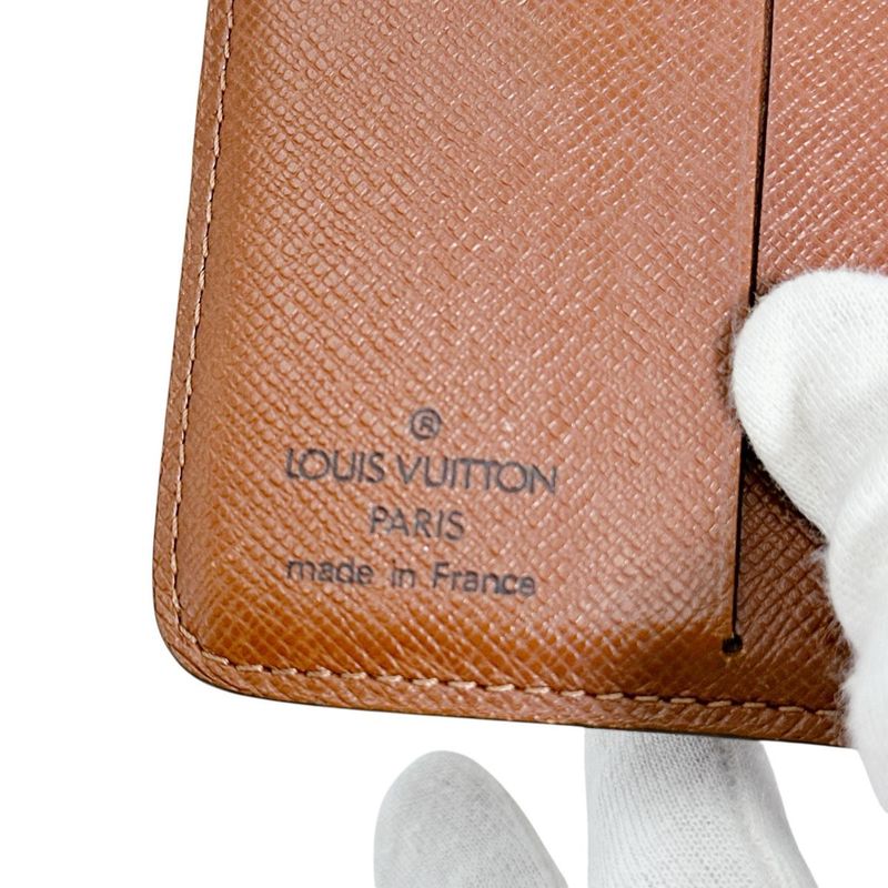 Louis Vuitton M61667 Monogram Compact Zipped Wallet With Zipper Pocket For