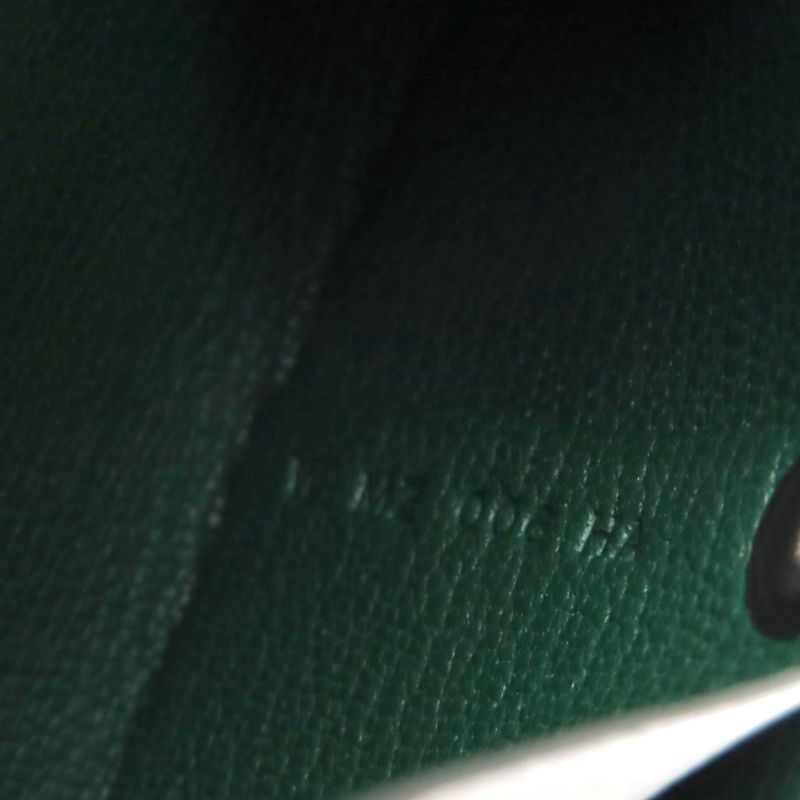 Hermes Bastia Verso Vert Peppermint Vert Moyen Chevre Silver Hardware Coin Case