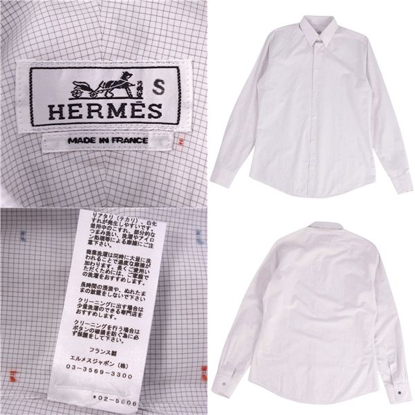 Hermes Shirt 20AW Long Sleeve Long Sleeve Check