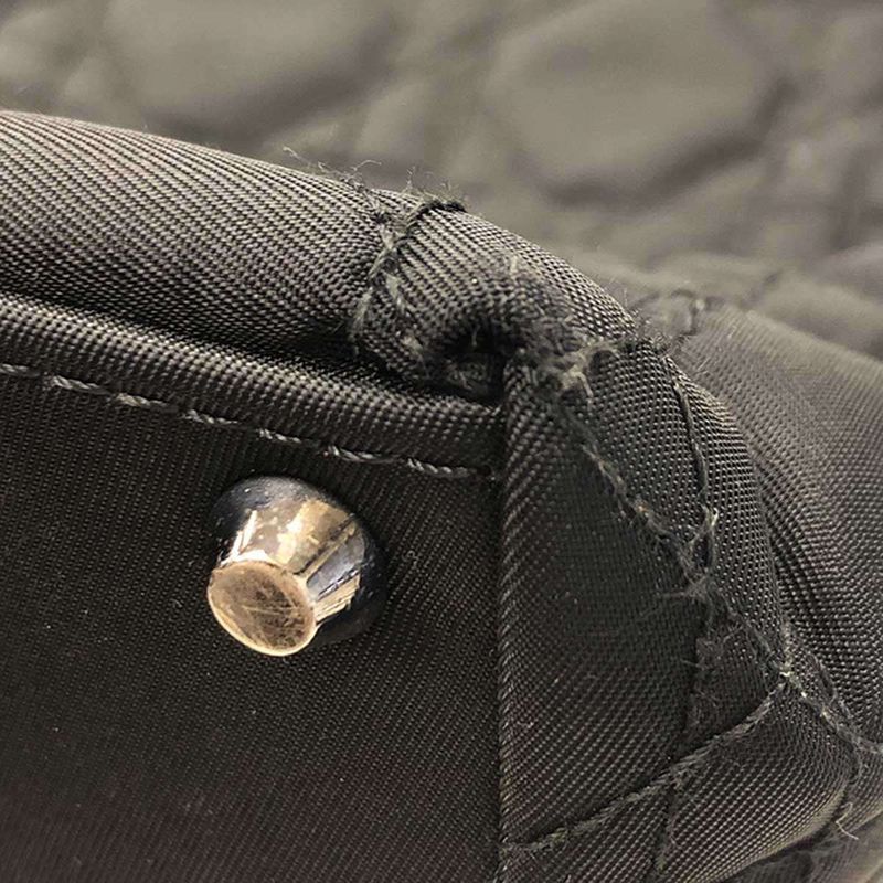 Christian Dior Vintage Quilted Cannage Tote Bag Black