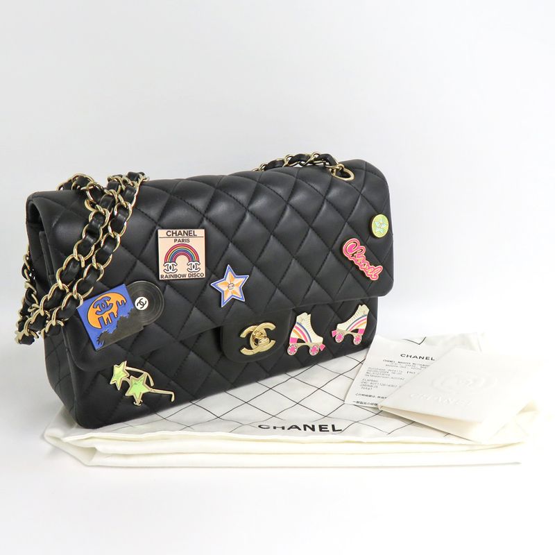 Chanel Matelasse 25 Double Flap Chain Shoulder Bag 2024 Cruise Badge
