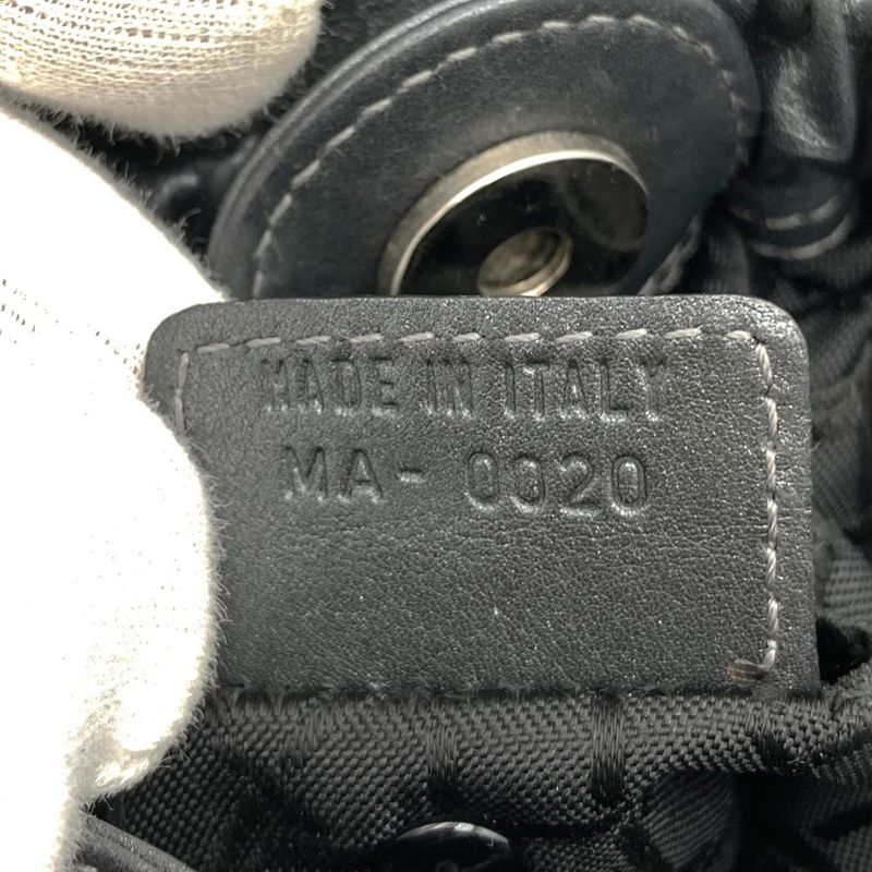 Christian DIOR Maris Pearl Handbag Leather Gray Women