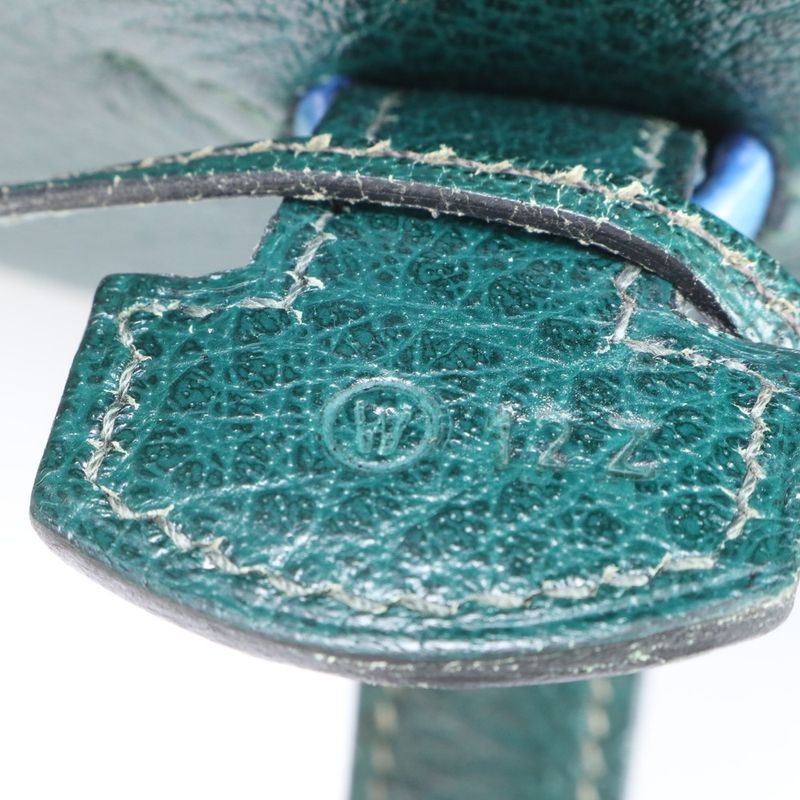 Hermes 00W Marked Gallop 50 Leather Boston Bag Green Business Travel A4 Tote
