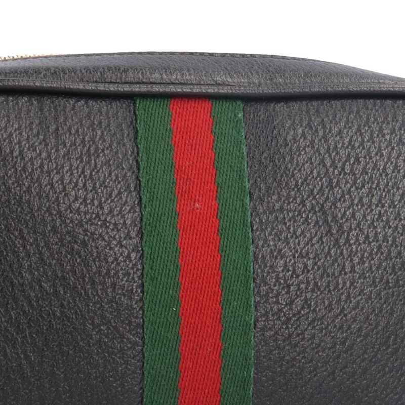 Gucci Mini Bag Sherry Line Shoulder Bag Leather 517350 Navy Ladies Gucci