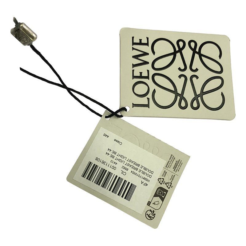 Loewe - 2024aw - Llama Wool Double Breasted Coat - 44 - Gray - Mens