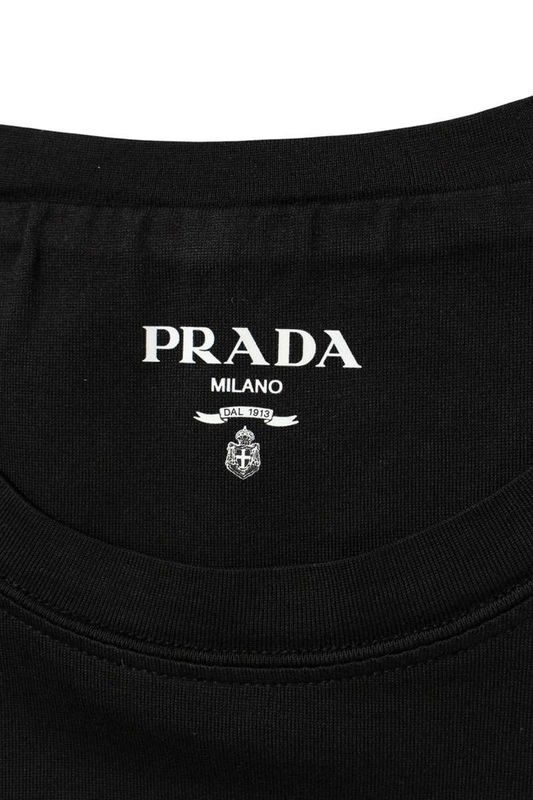 Prada Ujn852 Oversized Triangle Logo T-shirt Men's L