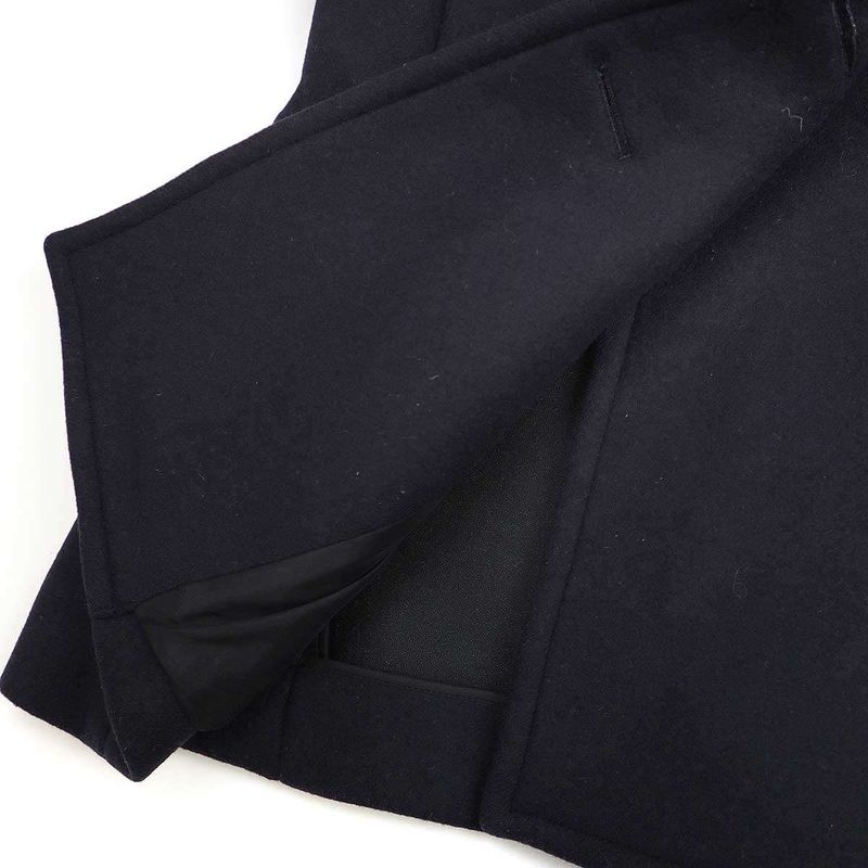 Celine by Phoebe Philo 15aw Melton Wool Short P Coat Navy 34