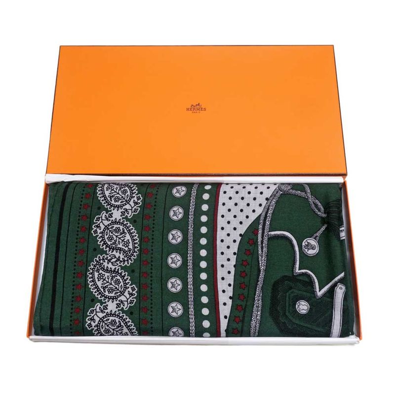 Hermes Carre 140 Scarf Zouaves Et Dragons Cashmere Silk Large Shawl