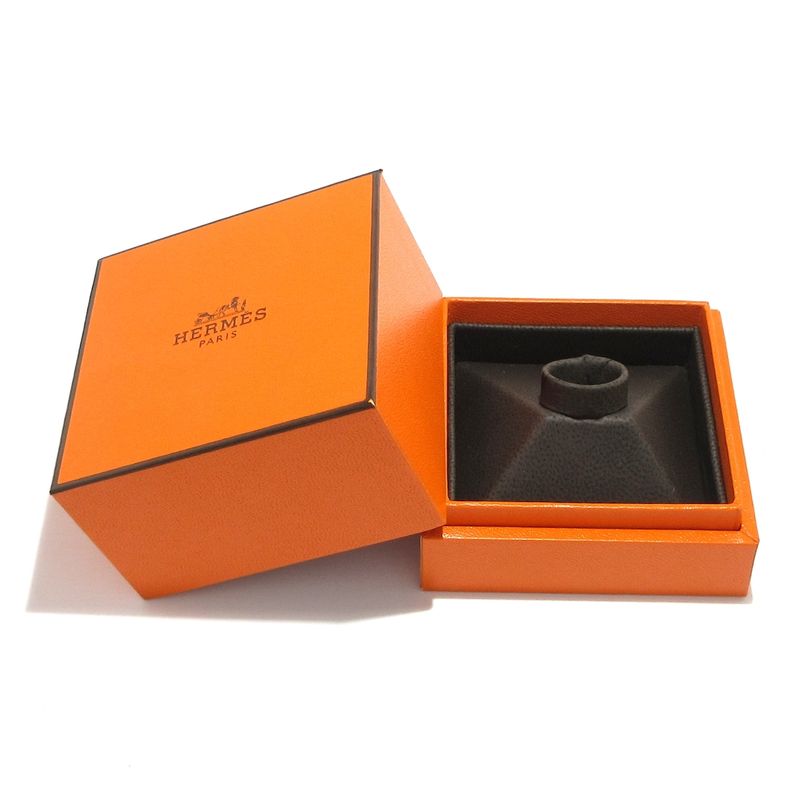 Hermes Ring 53 Exlibris Chevalier Silver And 18K Pink Gold