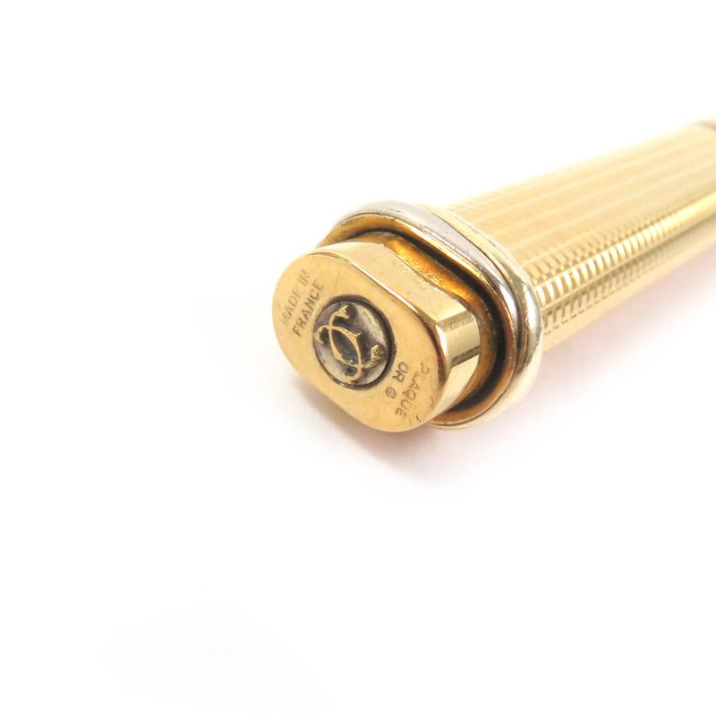 Cartier Vintage Block Check Trinity Double C Logo Capped Ballpoint