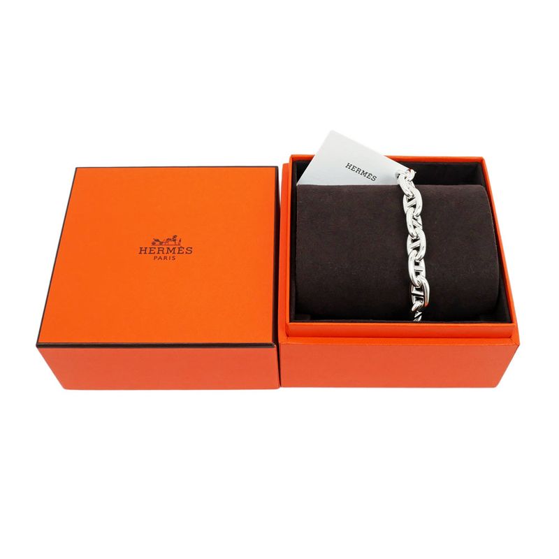 Hermes Chaine D'ancre MM 13 Frames Ag925 Silver - Bracelet Bangle