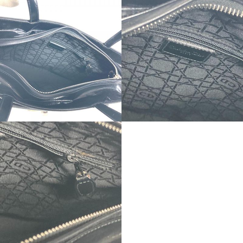 DIOR Handbag Shoulder Bag Leather Black