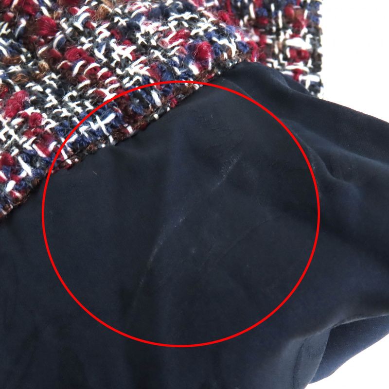 CHANEL P49469 Mohair-alpaca Blend Dallas Coco Mark Button Mixed Tweed Jacket