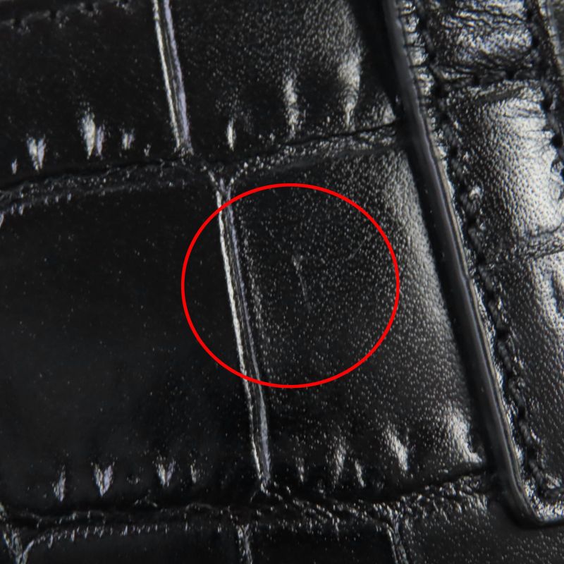 Saint Laurent Paris 712367 Mini Toy Shopping Leather Croc Shape Pressed 2WAY