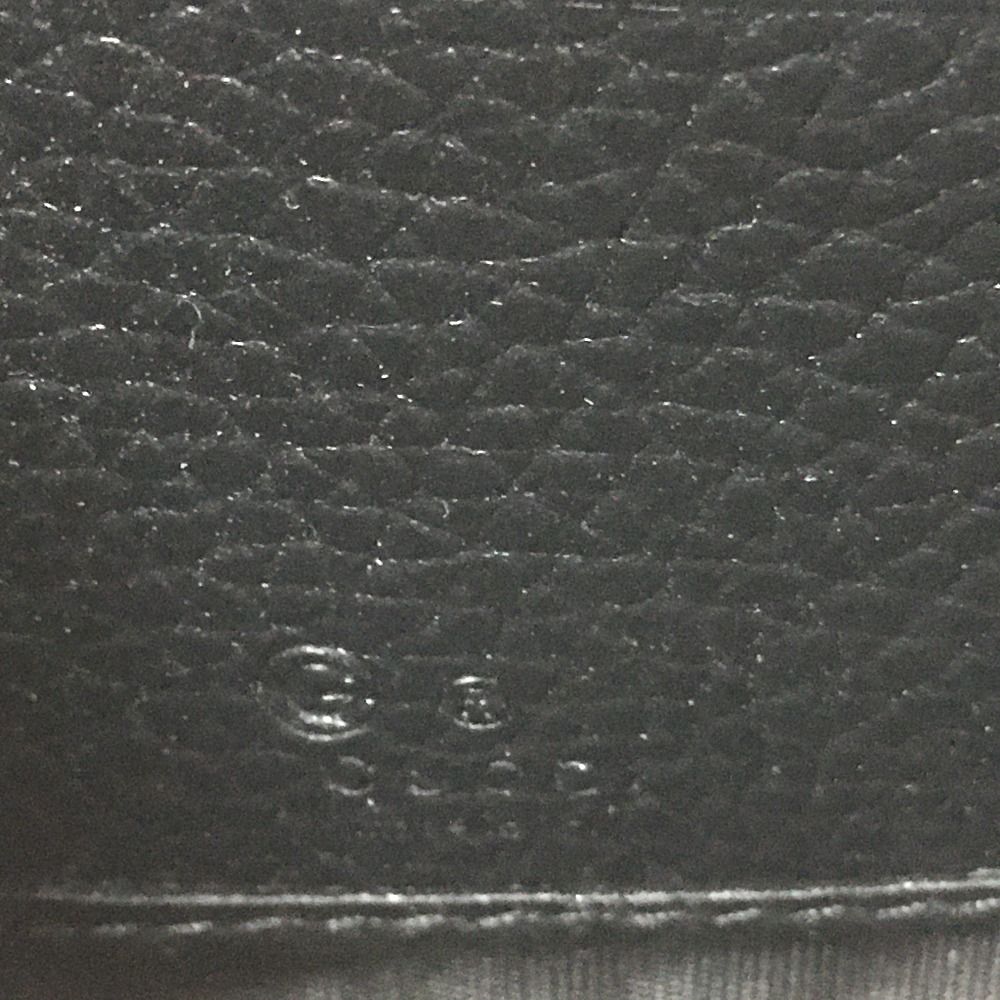 Gucci Leather Round Zipper Long Wallet Soho Soho Outlet 598187 Black