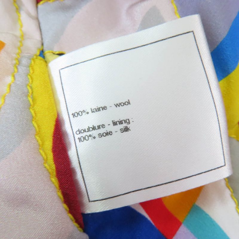 CHANEL P50353w05578 100% Wool Full Logo Lining Crystal Buttons Tweed Coat