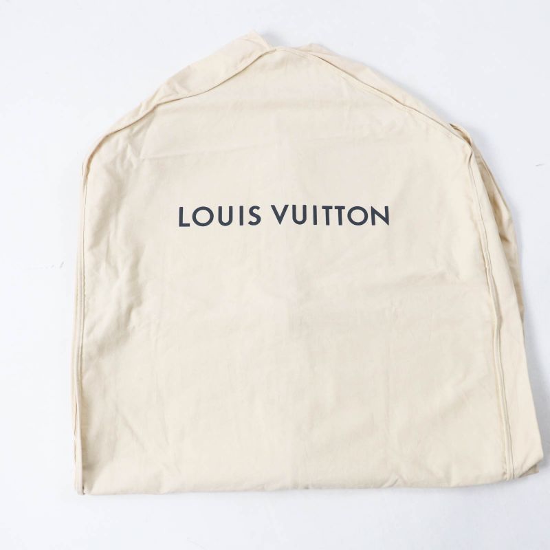 Louis Vuitton 1a8262 Wool Silk Lined Monogram Pattern Hooded Wrap Coat Camel 42