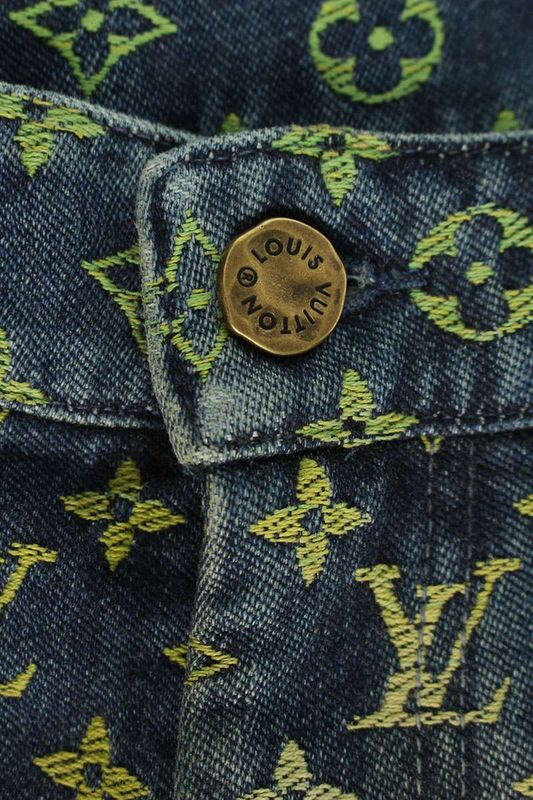 Louis Vuitton 23SS Rm231 YM4 Hod77w Rainbow Monogram Denim Half Pants Men's 33